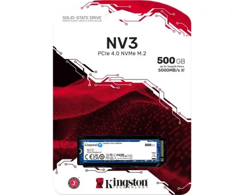 Накопитель SSD M.2 2280 500GB Kingston (SNV3S/500G)