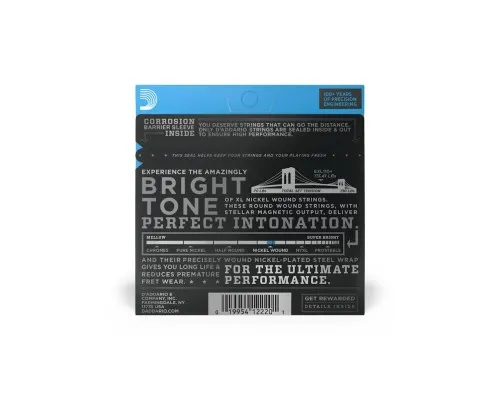 Струни для гітари D'Addario XL Nickel Wound Regular Light Plus (10.5-48) (EXL110+)