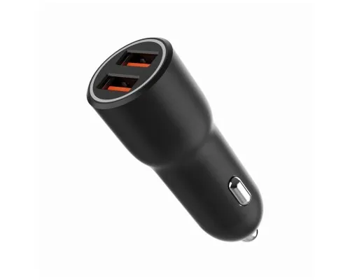 Зарядний пристрій Gembird 2xUSB-A (18W QC3.0) black (TA-UC-A2QC36-CAR-01)