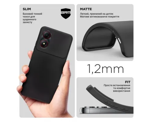 Чохол до мобільного телефона Armorstandart Matte Slim Fit ZTE Blade A34 Black (ARM78938)