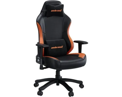 Кресло игровое Anda Seat Luna Color PVC Size L Black/Orange (AD18-48-BO-PV)