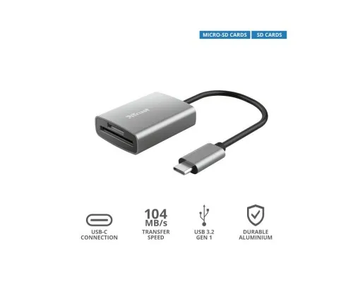 Считыватель флеш-карт Trust Dalyx Fast USB-С Card reader (24136)