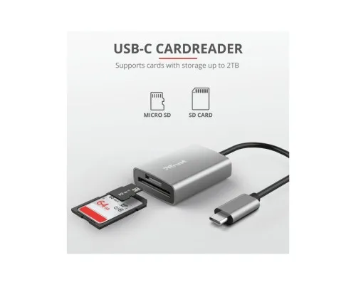 Считыватель флеш-карт Trust Dalyx Fast USB-С Card reader (24136)