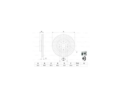 Гальмівний диск Bosch 0 986 479 932