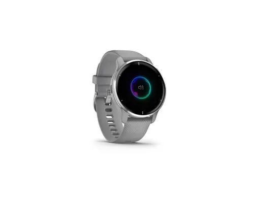 Смарт-годинник Garmin Venu 2 Plus, Powder Gray + Passivated, GPS (010-02496-10)