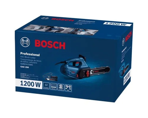 Ланцюгова пила Bosch Professional для газобетонных блоків GAC 250, 1200 Вт, 330 мм, 3/8 (0.601.2B6.020)