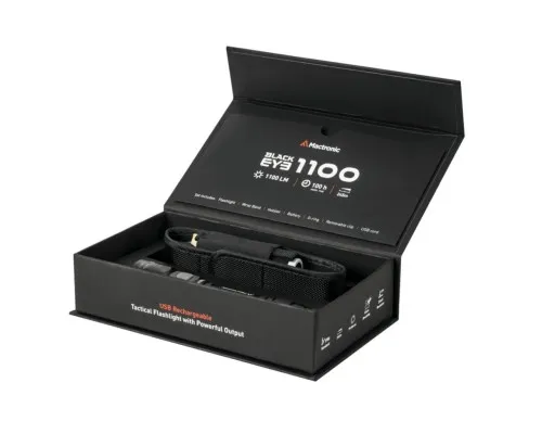Ліхтар Mactronic тактичний Black Eye 1100 (1100 Lm) Recharg Type-C (THH0048)