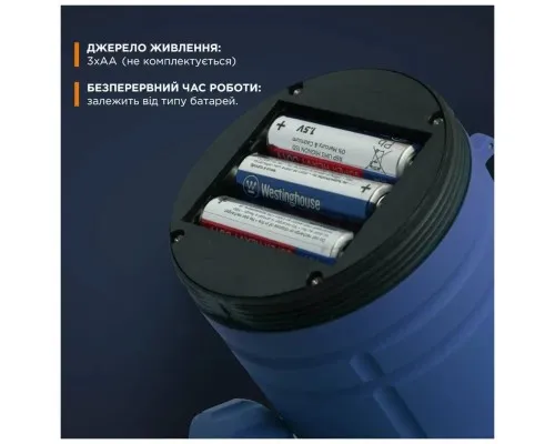 Ліхтар Quantum Nice blue 1WLED + 3WCOB 3xAА (QM-FL3041)