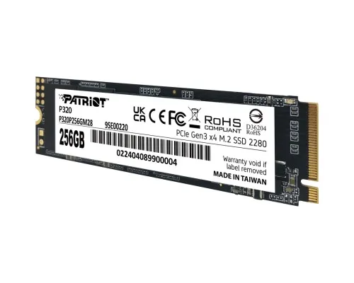 Накопитель SSD M.2 2280 256GB Patriot (P320P256GM28)