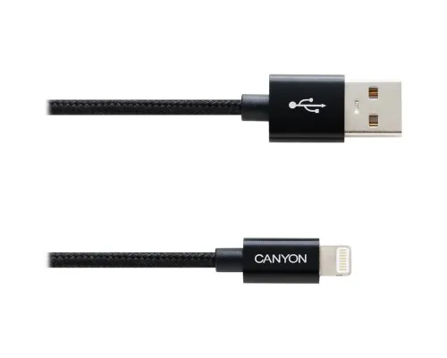 Дата кабель USB 2.0 AM to Lightning 1.0m Black Canyon (CNE-CFI3B)