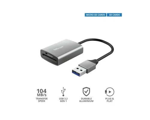 Считыватель флеш-карт Trust Dalyx Fast USB 3.2 Card reader (24135)