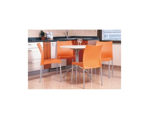 Кухонный стул PAPATYA МАРВЕЛ-S, сиденье полипропиленовое красное (3243)