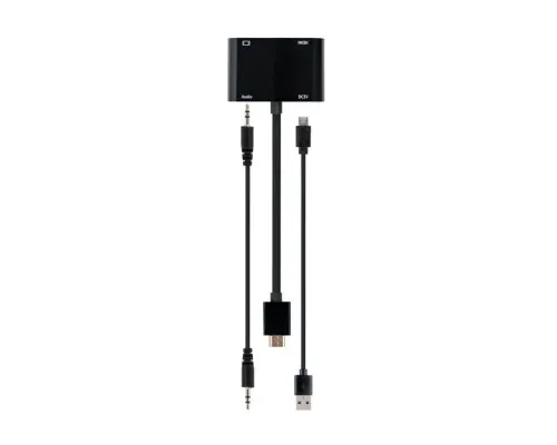 Перехідник Cablexpert HDMI to HDMI/VGA+audio 3.5mm (A-HDMIM-HDMIFVGAF-01)