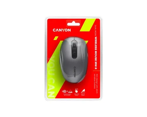 Мышка Canyon MW-9 Silent Wireless Gray (CNS-CMSW09DG)