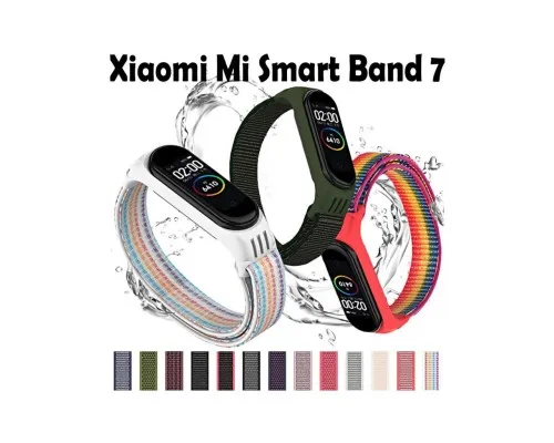 Ремінець до фітнес браслета BeCover Nylon Style для Xiaomi Mi Smart Band 7 Red (707670)