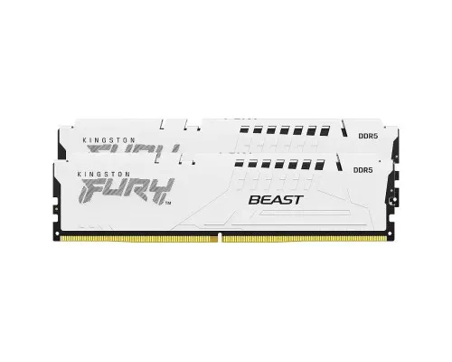 Модуль пам'яті для комп'ютера DDR5 32GB (2x16GB) 5600 MHz FURY Beast White Kingston Fury (ex.HyperX) (KF556C40BWK2-32)