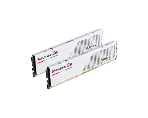 Модуль пам'яті для комп'ютера DDR5 32GB (2x16GB) 5600 MHz Ripjaws S5 White G.Skill (F5-5600J4040C16GX2-RS5W)