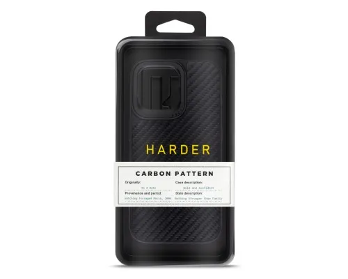 Чохол до мобільного телефона Harder Carbon Pattern Apple iPhone 14 Pro Max Black (ARM76780)