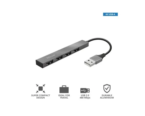 Концентратор Trust Halyx Aluminium 4-Port Mini USB Hub (23786_TRUST)