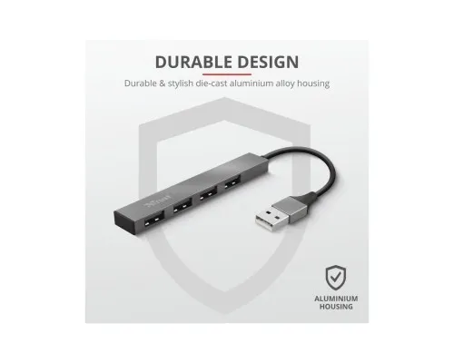 Концентратор Trust Halyx Aluminium 4-Port Mini USB Hub (23786_TRUST)