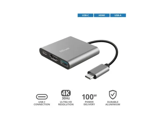 Концентратор Trust Dalyx 3-in-1 Multiport USB-C (23772)