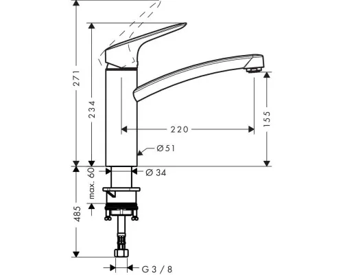 Змішувач Hansgrohe 71832000