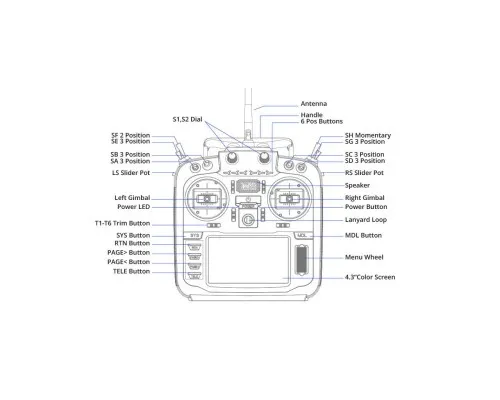 Пульт управління для дрона RadioMaster TX16S MKII AG01 Gimbal ELRS (HP0157.0022)