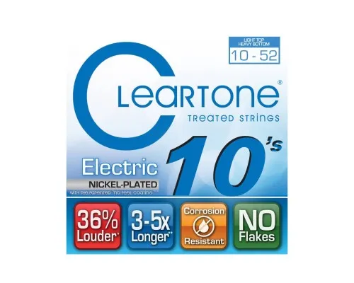 Струни для гітари Cleartone Electric Nickel-Plated Light Top Heavy Bottom (10-52) (9420)