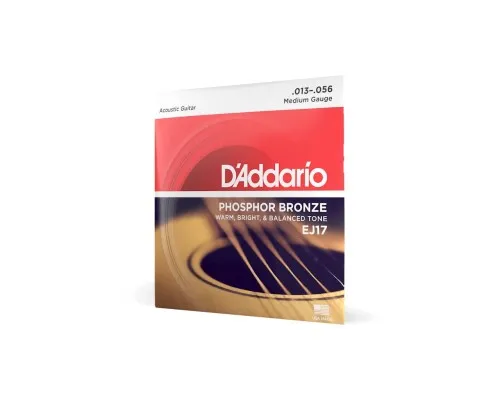 Струни для гітари D'Addario Phosphor Bronze Medium (13-56) (EJ17)