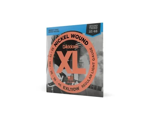 Струни для гітари D'Addario XL Nickel Wound 3rd Regular Light (10-46) (EXL110W)