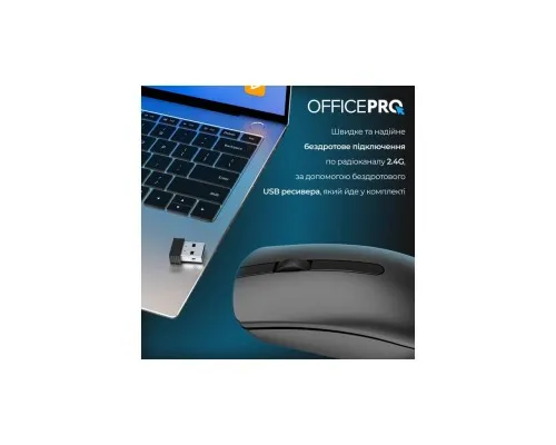 Мишка OfficePro M175B Silent Click Wireless Black (M175B)