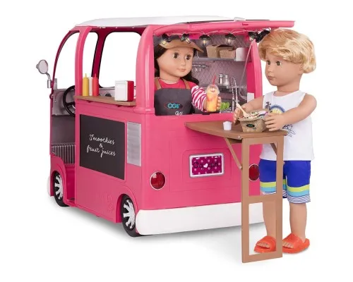 Ігровий набір Our Generation транспорт для ляльок Продуктовий фургон рожевий (BD37969Z)