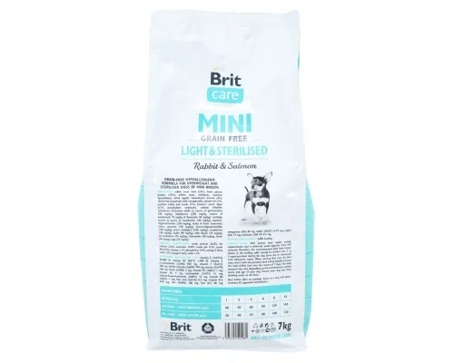 Сухий корм для собак Brit Care GF Mini Light & Sterilised 7 кг (8595602521081)