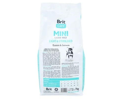 Сухой корм для собак Brit Care GF Mini Light & Sterilised 7 кг (8595602521081)