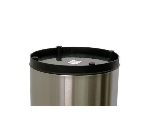 Контейнер для мусора JAH круглый без крышки серебряный металлик 12 л (6338)