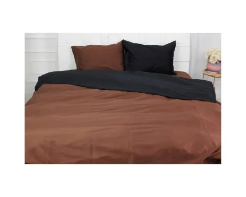 Постільна білизна MirSon King Size Сатин Premium 0211+0055 Dark Chocolate 220х240 (2200001169616)