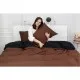 Постільна білизна MirSon King Size Сатин Premium 0211+0055 Dark Chocolate 220х240 (2200001169616)