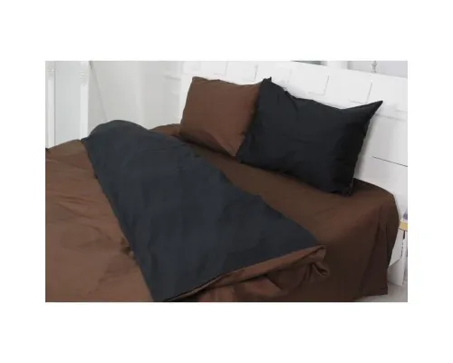Постільна білизна MirSon King Size Сатин Premium 0211+0055 Dark Chocolate 220х240 (2200001169616)