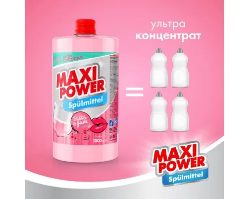 Засіб для ручного миття посуду Maxi Power Бабл Гам запаска 1000 мл (4823098411970)