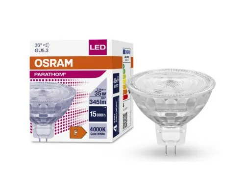Лампочка Osram LED MR16 12V 3.8W (345Lm) 12V 4000K GU5.3 (4058075796676)