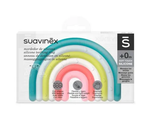Прорізувач Suavinex силіконовий з бульбашками/мультиколір (401432)