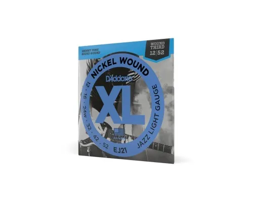 Струни для гітари D'Addario XL Nickel Wound Jazz Light (12-52) (EJ21)