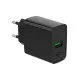 Зарядний пристрій Gembird 1xUSB-A + 1 Type-C (PD20Вт + QC3.0 18Вт) black (TA-UC-PDQC20-01-BK)