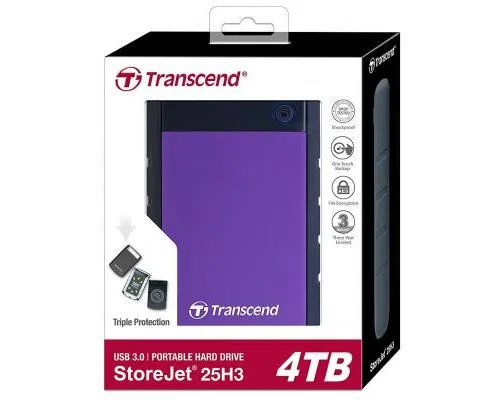 Внешний жесткий диск 2.5 4TB Transcend (TS4TSJ25H3P)