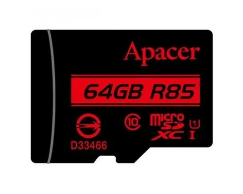Карта памяті Apacer 64GB microSDXC class 10 UHS-I U1 (AP64GMCSX10U5-R)