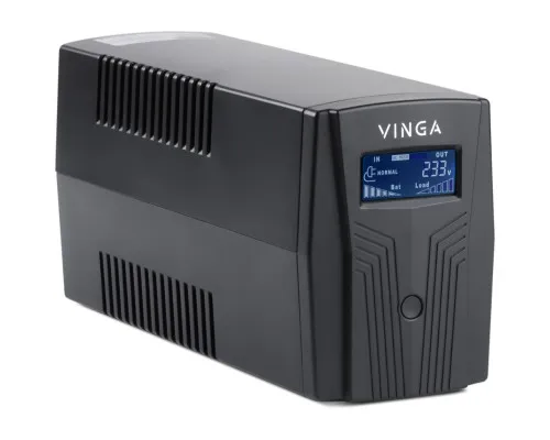Пристрій безперебійного живлення Vinga LCD 600VA plastic case with USB (VPC-600PU)