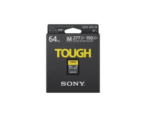 Карта памяті Sony 64GB SDXC class 10 UHS-II U3 V60 Tough (SFM64T.SYM)