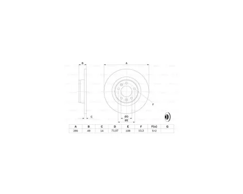 Гальмівний диск Bosch 0 986 479 379