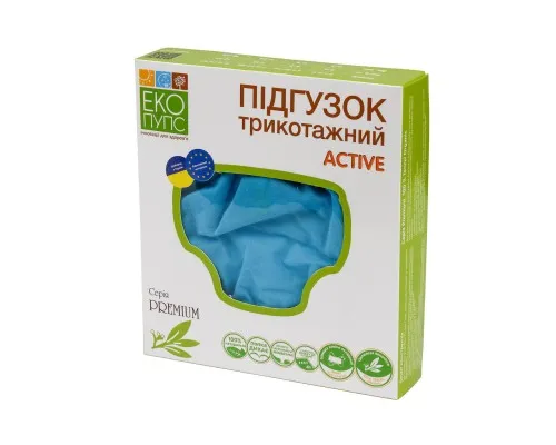 Подгузники Еко Пупс Active Premium многократный 5-9 кг Abso Maxi Бирюзовый (ТП3ВК4-2бз)