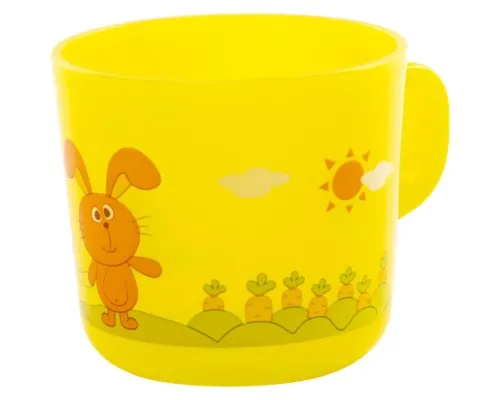 Набір дитячого посуду Baby Team чашка прозора 200 мл (6007_желтий)